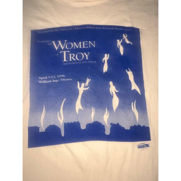 Vintage The Woman of Troy Theater shirt single stitch anvil XL - Picture 2 of 6
